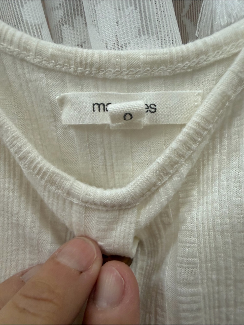 Maurices Cream Button-Front Ribbed Camisole - Picture 2 of 3